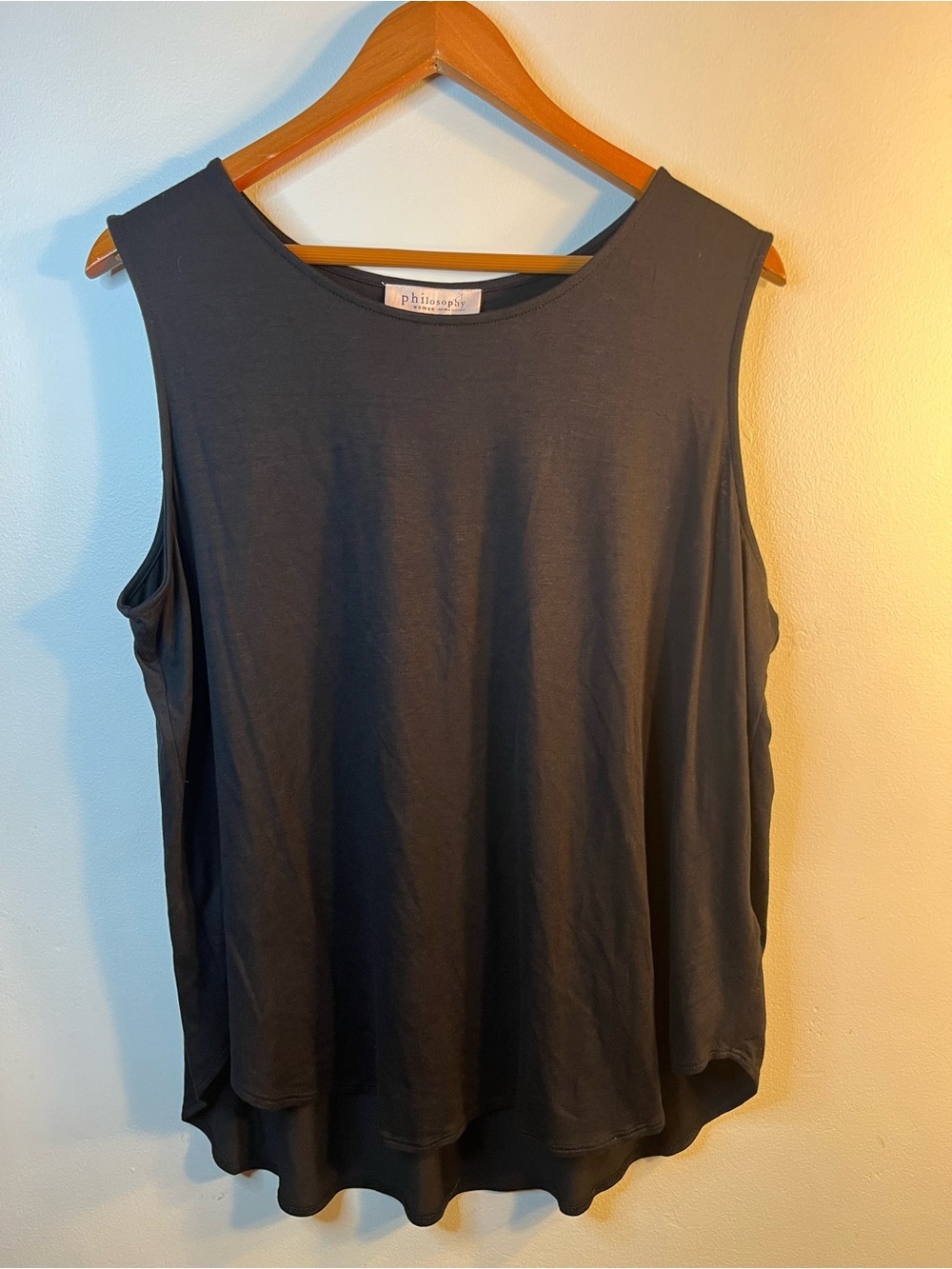 Sleeveless Top Black Scoop Neck Women’s 1X NWT